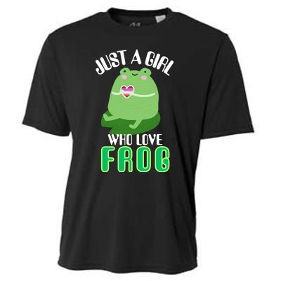 Frog Just A Girl Who Loves Frogs Funny Frog Lover Gift Cooling Performance Crew T-Shirt