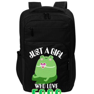 Frog Just A Girl Who Loves Frogs Funny Frog Lover Gift Impact Tech Backpack