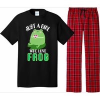 Frog Just A Girl Who Loves Frogs Funny Frog Lover Gift Pajama Set