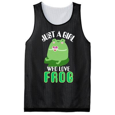 Frog Just A Girl Who Loves Frogs Funny Frog Lover Gift Mesh Reversible Basketball Jersey Tank