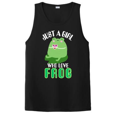 Frog Just A Girl Who Loves Frogs Funny Frog Lover Gift PosiCharge Competitor Tank