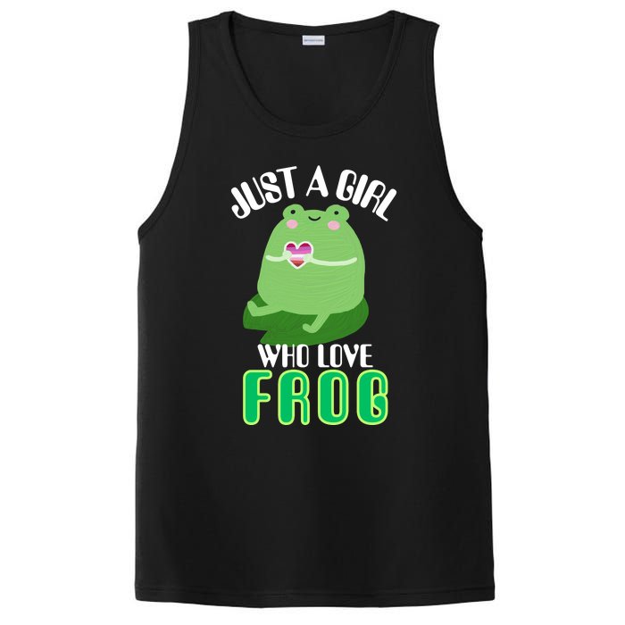 Frog Just A Girl Who Loves Frogs Funny Frog Lover Gift PosiCharge Competitor Tank