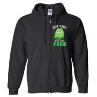 Frog Just A Girl Who Loves Frogs Funny Frog Lover Gift Full Zip Hoodie