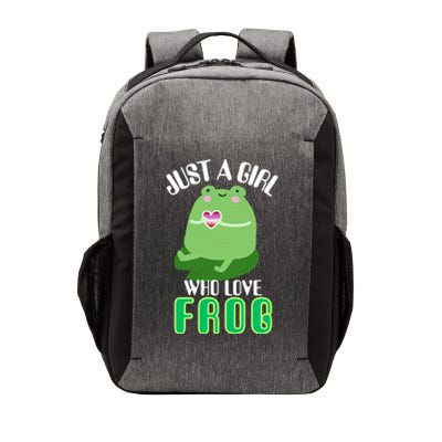 Frog Just A Girl Who Loves Frogs Funny Frog Lover Gift Vector Backpack