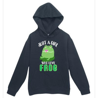 Frog Just A Girl Who Loves Frogs Funny Frog Lover Gift Urban Pullover Hoodie