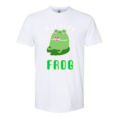 Frog Just A Girl Who Loves Frogs Funny Frog Lover Gift Softstyle CVC T-Shirt