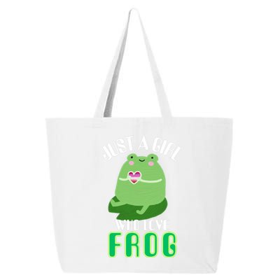 Frog Just A Girl Who Loves Frogs Funny Frog Lover Gift 25L Jumbo Tote