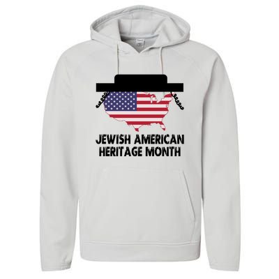 Funny Jewish American Heritage Month Performance Fleece Hoodie