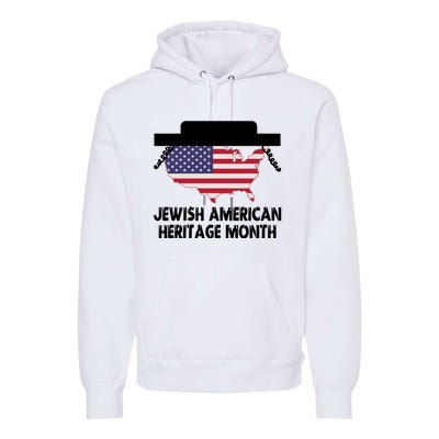 Funny Jewish American Heritage Month Premium Hoodie