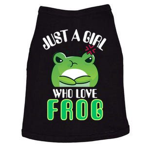 Frog Just A Girl Who Loves Frogs Funny Frog Lover Gift Doggie Tank