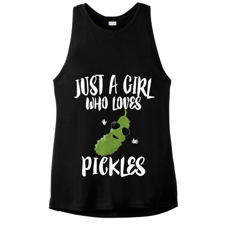 Funny Just A Girl Who Loves Pickles Gift Pickle Gift Ladies PosiCharge Tri-Blend Wicking Tank