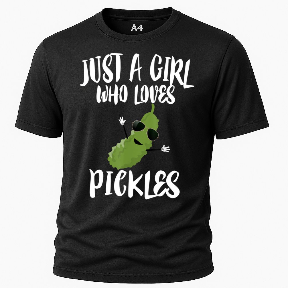 Funny Just A Girl Who Loves Pickles Gift Pickle Gift Cooling Performance Crew T-Shirt
