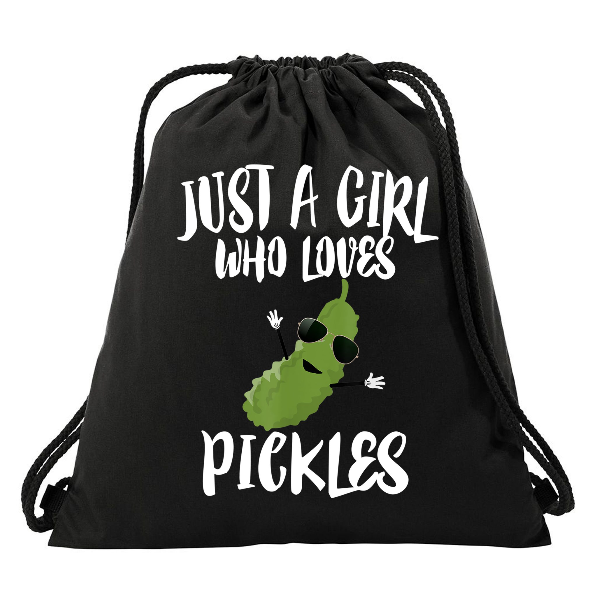 Funny Just A Girl Who Loves Pickles Gift Pickle Gift Drawstring Bag