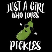 Funny Just A Girl Who Loves Pickles Gift Pickle Gift Women's V-Neck T-Shirt