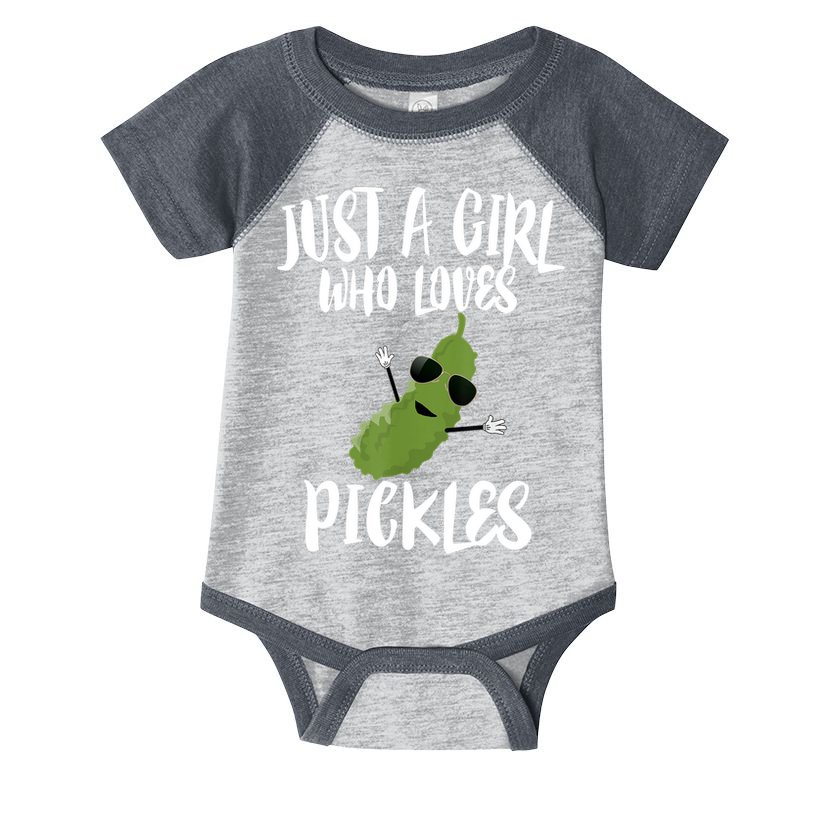 Funny Just A Girl Who Loves Pickles Gift Pickle Gift Infant Baby Jersey Bodysuit