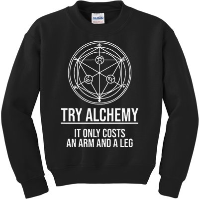 Funny Japanese Anime Gift Try Alchemy Kids Sweatshirt