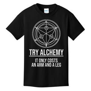 Funny Japanese Anime Gift Try Alchemy Kids T-Shirt