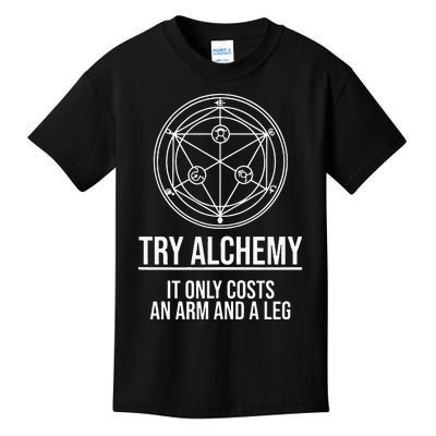 Funny Japanese Anime Gift Try Alchemy Kids T-Shirt