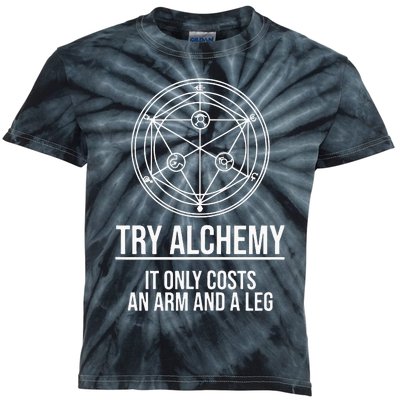 Funny Japanese Anime Gift Try Alchemy Kids Tie-Dye T-Shirt