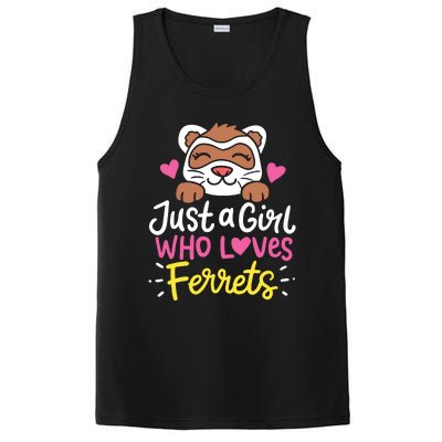 Ferret Just A Girl Who Loves Ferrets PosiCharge Competitor Tank