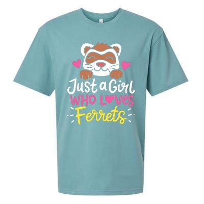 Ferret Just A Girl Who Loves Ferrets Sueded Cloud Jersey T-Shirt