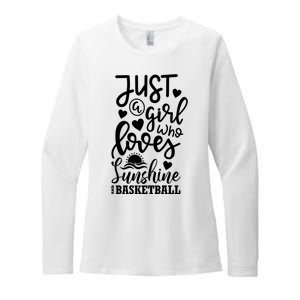 Fuhny Just A Girl Who Loves Sunshine Basketball Womens CVC Long Sleeve Shirt