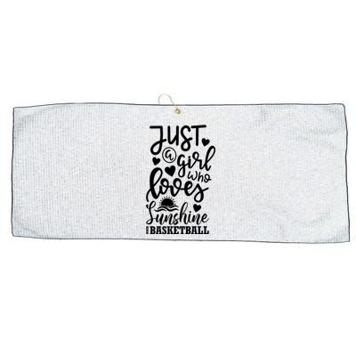 Fuhny Just A Girl Who Loves Sunshine Basketball Large Microfiber Waffle Golf Towel