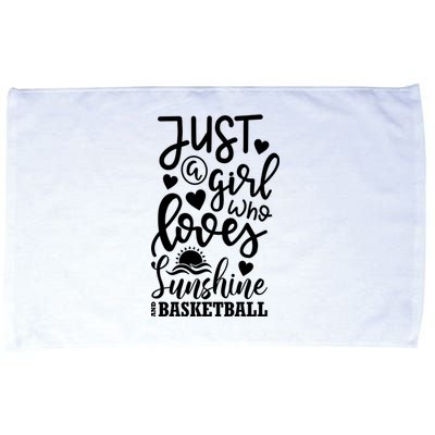 Fuhny Just A Girl Who Loves Sunshine Basketball Microfiber Hand Towel