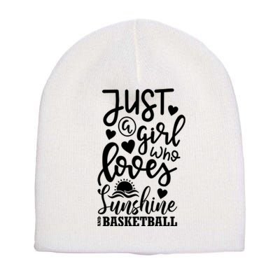 Fuhny Just A Girl Who Loves Sunshine Basketball Short Acrylic Beanie