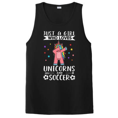 Funny Just A  Who Loves Unicorns And Soccer PosiCharge Competitor Tank