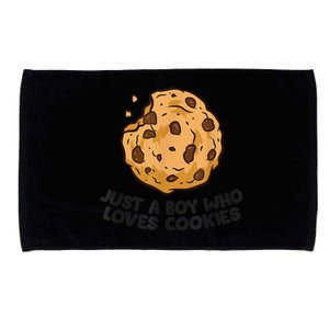 Funny Just A Boy Who Loves Cookies Gift Funny Chocolate Chip Cookies Gift Microfiber Hand Towel