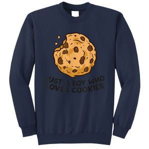 Funny Just A Boy Who Loves Cookies Gift Funny Chocolate Chip Cookies Gift Sweatshirt