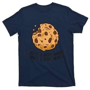 Funny Just A Boy Who Loves Cookies Gift Funny Chocolate Chip Cookies Gift T-Shirt