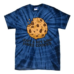 Funny Just A Boy Who Loves Cookies Gift Funny Chocolate Chip Cookies Gift Tie-Dye T-Shirt