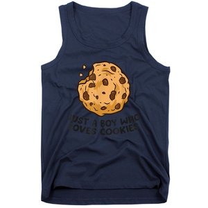 Funny Just A Boy Who Loves Cookies Gift Funny Chocolate Chip Cookies Gift Tank Top