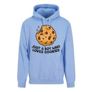 Funny Just A Boy Who Loves Cookies Gift Funny Chocolate Chip Cookies Gift Unisex Surf Hoodie