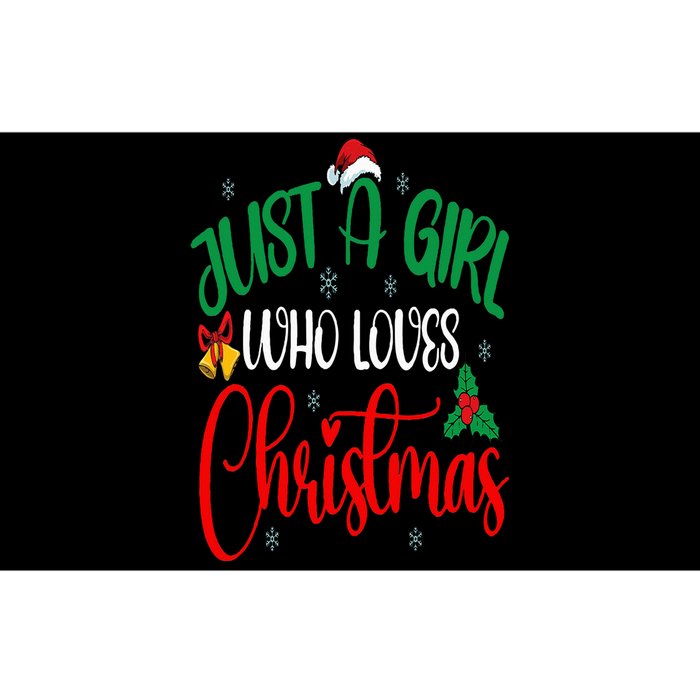 Funny Just A Girl Who Loves Christmas Bumper Sticker