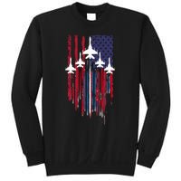 Fighter Jet Airplane American Flag Patriotic Sweatshirt