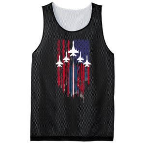 Fighter Jet Airplane American Flag Patriotic Mesh Reversible Basketball Jersey Tank