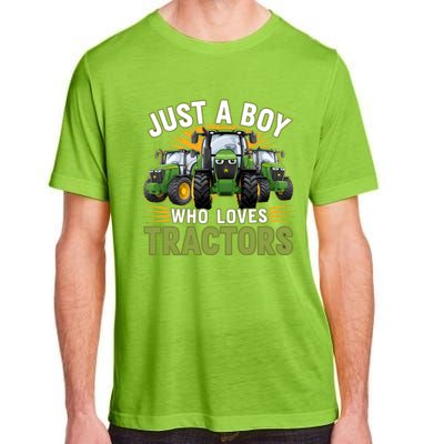 Farm Just A Who Loves Tractors Farmer Gift Adult ChromaSoft Performance T-Shirt