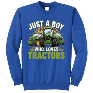 Farm Just A Who Loves Tractors Farmer Gift Sweatshirt