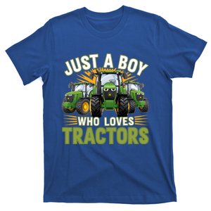 Farm Just A Who Loves Tractors Farmer Gift T-Shirt