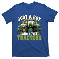 Farm Just A Who Loves Tractors Farmer Gift T-Shirt