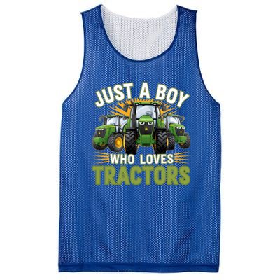 Farm Just A Who Loves Tractors Farmer Gift Mesh Reversible Basketball Jersey Tank