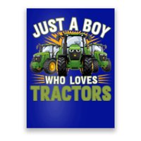 Farm Just A Who Loves Tractors Farmer Gift Poster