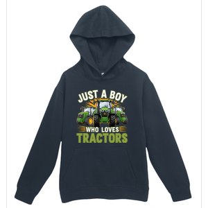 Farm Just A Who Loves Tractors Farmer Gift Urban Pullover Hoodie