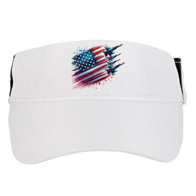 Flying Jets American Flag Usa Patriotic 4th Of July Adult Drive Performance Visor