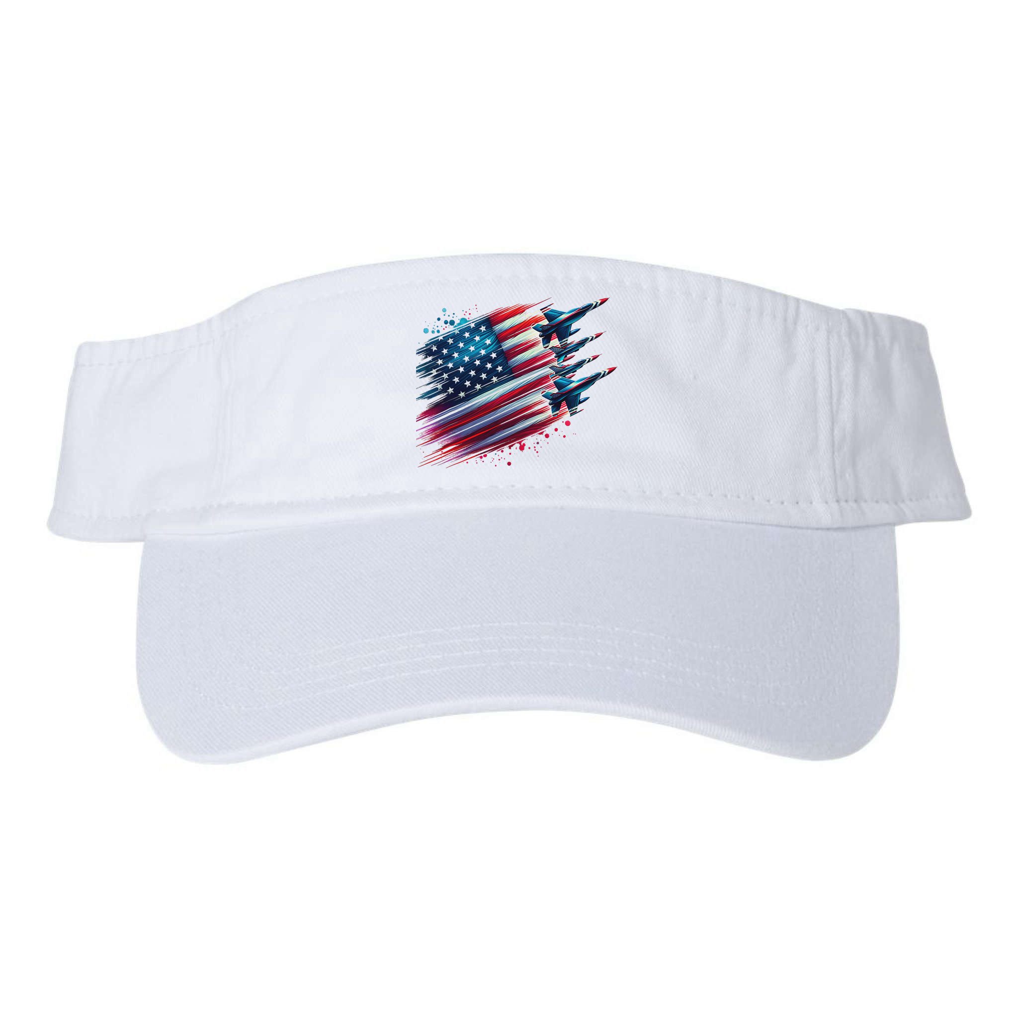 Flying Jets American Flag Usa Patriotic 4th Of July Visor