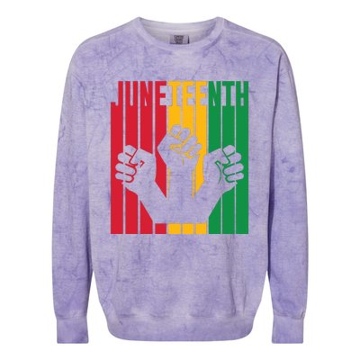 Freedom Juneteenth Art Colorblast Crewneck Sweatshirt