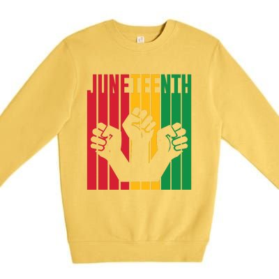 Freedom Juneteenth Art Premium Crewneck Sweatshirt